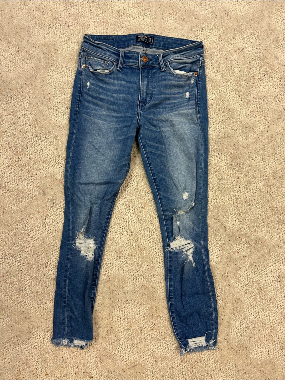 Abercrombie & Fitch ‘Harper’ low rise ankle jeans 25/0